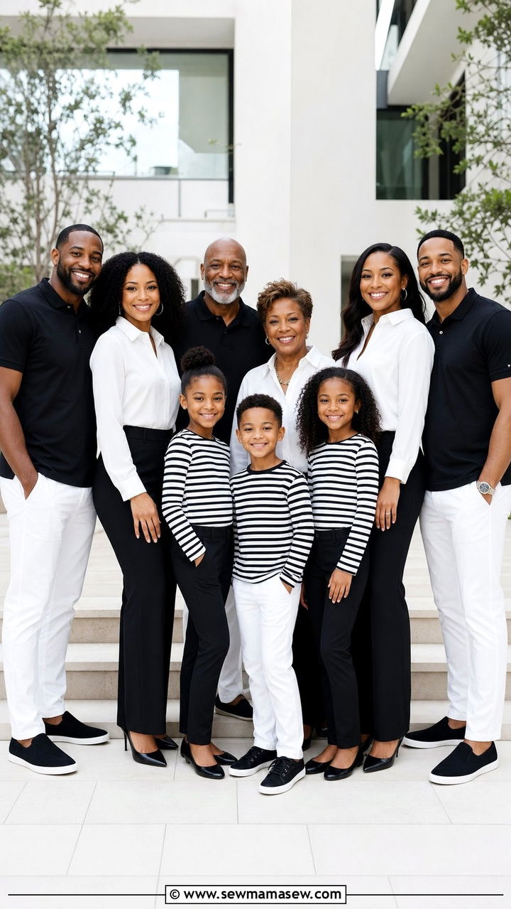 Black and white family reunion outfit - 25 Family reunion outfit ideas matching
