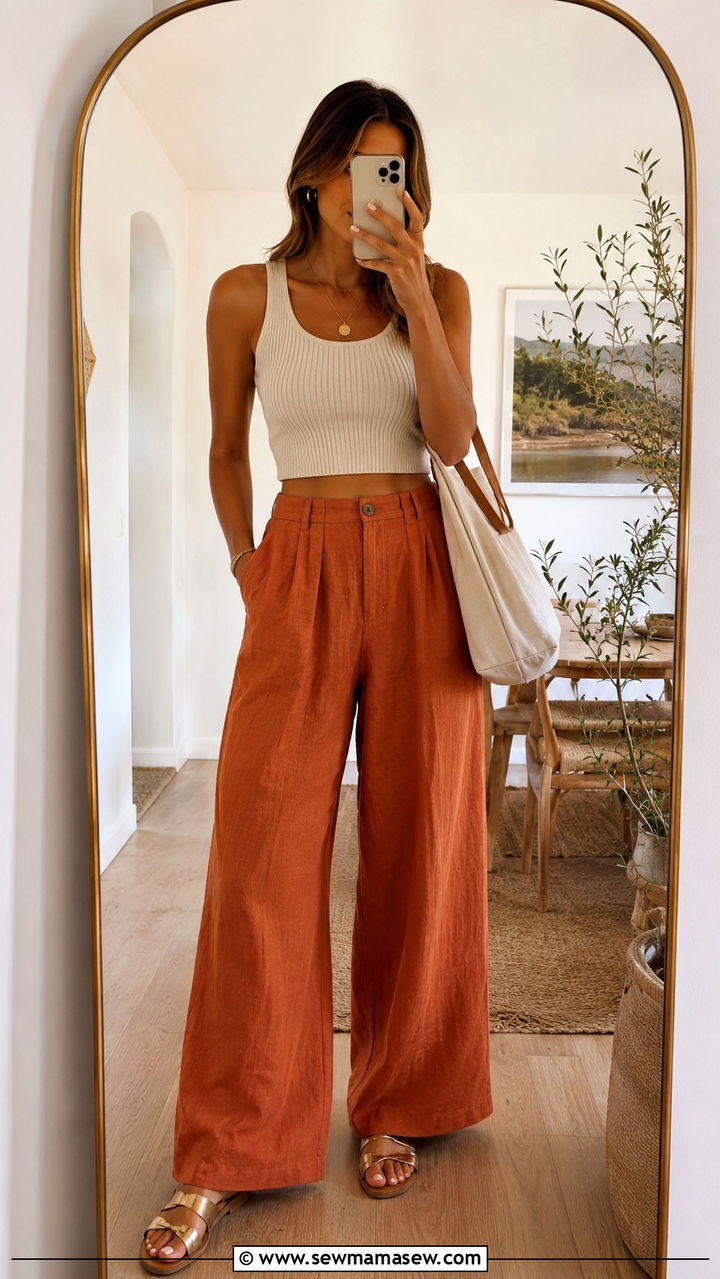 Black barrel jeans and tank top August outfit - 25 August outfit ideas 2026