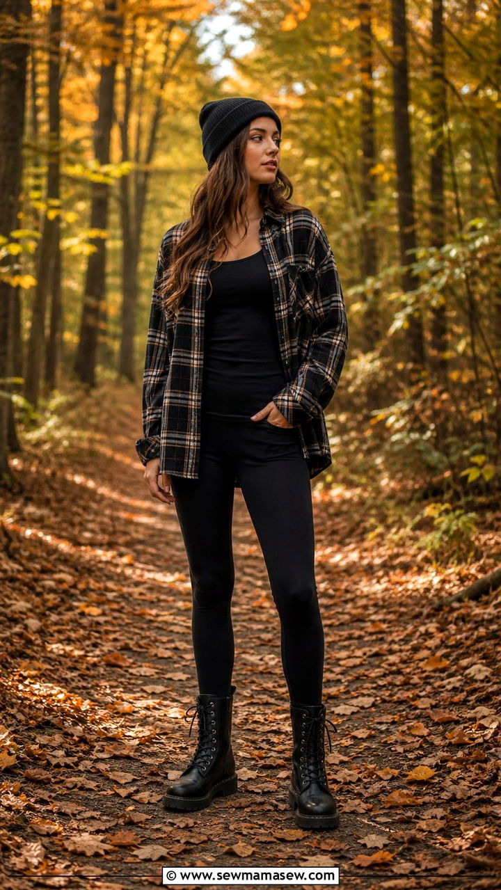 Black leggings with white oversized tee and sneakers - 40 leggings outfit ideas for women