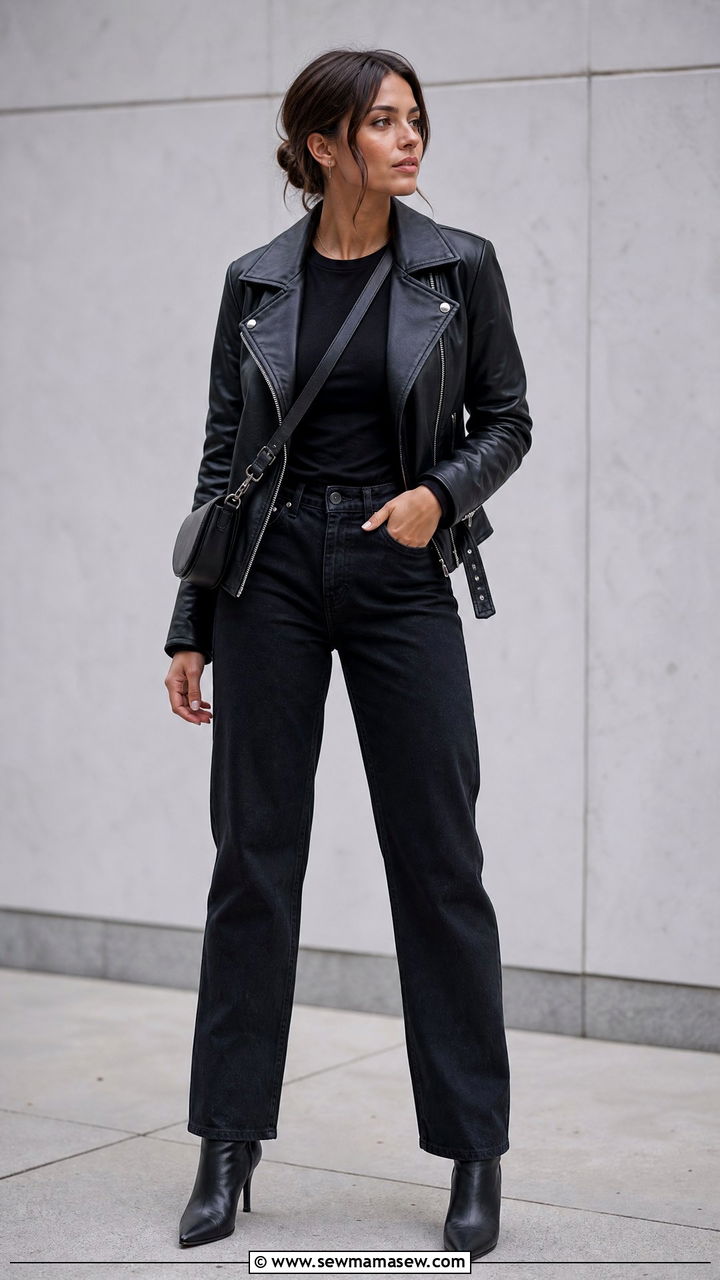 Black on Black Outfit with Black Jeans - 25 How to style black jeans