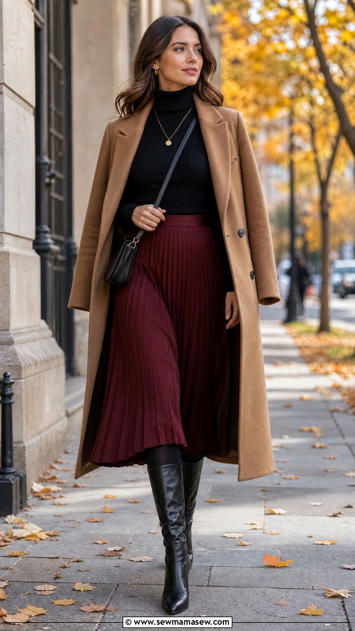 Black turtleneck midi skirt outfit - 25 Business casual outfits with turtleneck