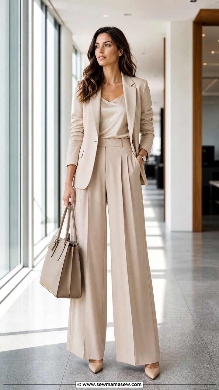 Blazer And Palazzo Pants Work Outfit - 30 summer palazzo pants outfit ideas