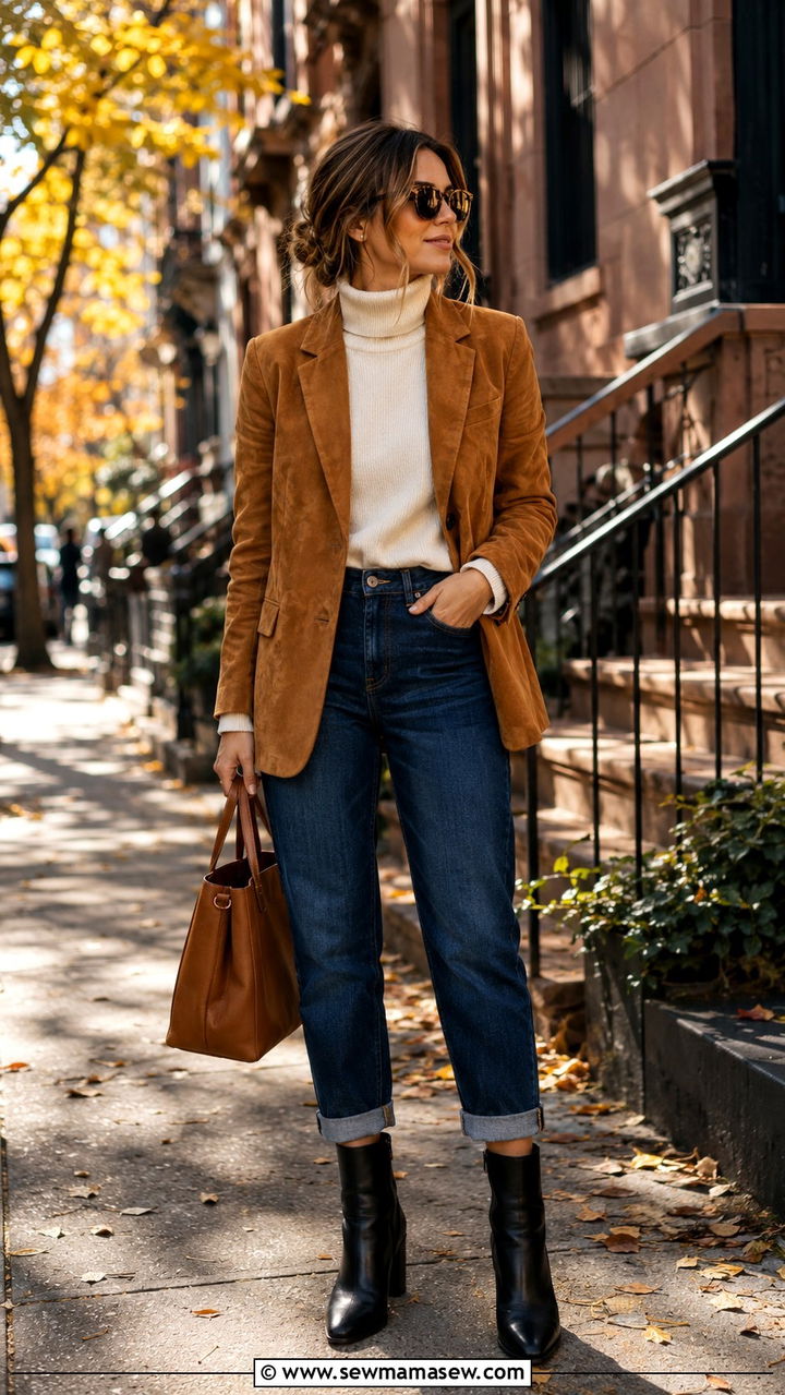 Blazer Boyfriend Jeans And Ankle Boots Outfit - 25 Boyfriend jeans outfit ideas with a blazer