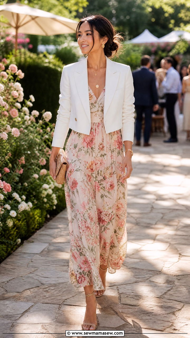 Blazer Layered Over a Maxi Dress - 25 Petite outfit ideas with blazer