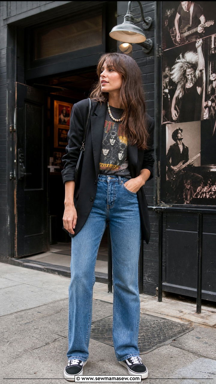 Blazer With A Graphic Tee And Jeans - 35 How to style a blazer