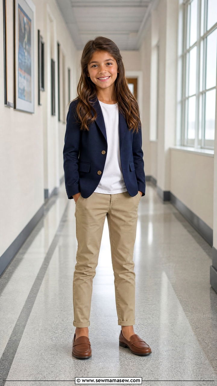 Blazer With Coordinating Bottoms - 30 Elementary school picture day outfit ideas
