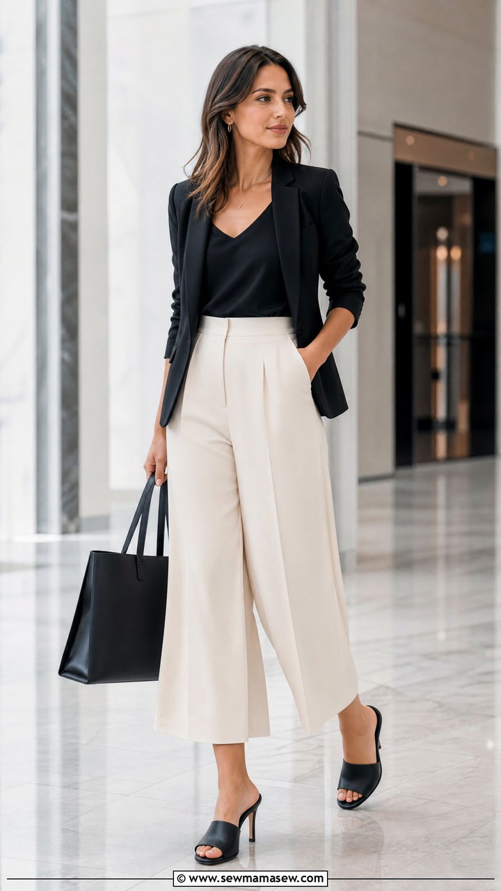 Blazer With Culottes For Work - 25 How to style a blazer for work