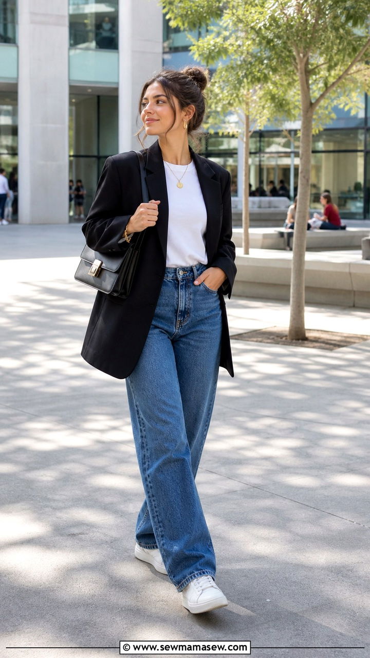 Blazer With Jeans Outfit College - 40 College outfit ideas