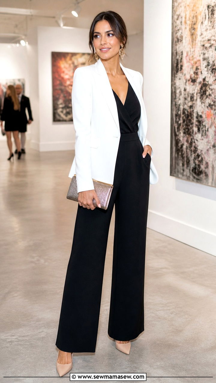Blazer With Jumpsuit Outfit - 40 blazer outfits ideas