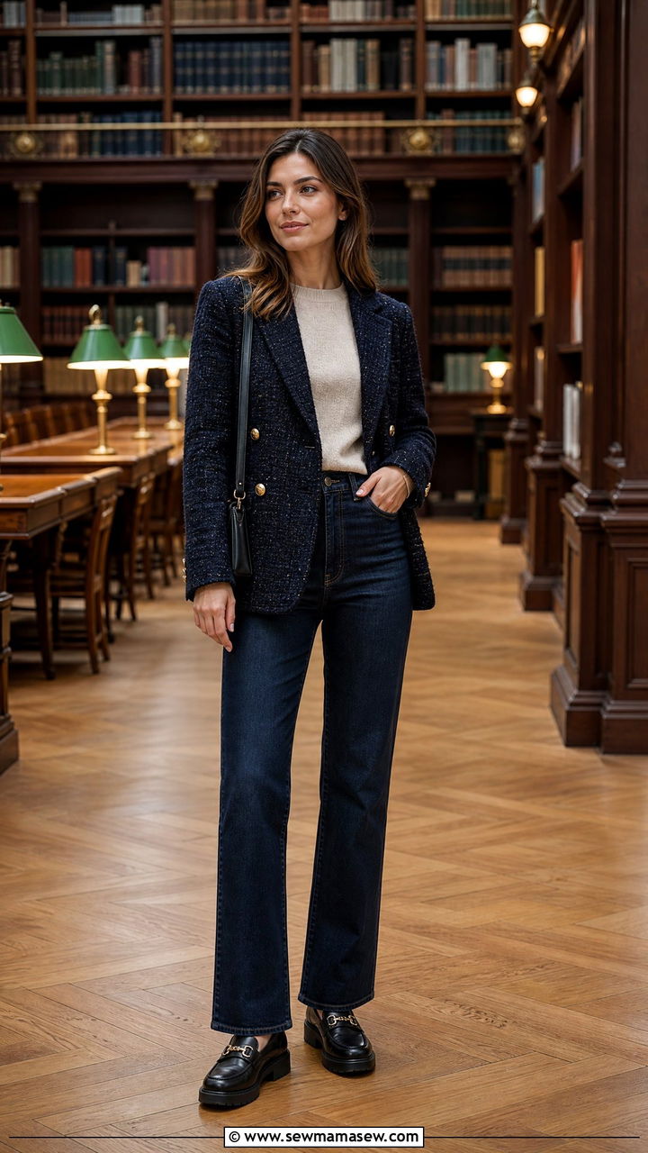 Blazer With Straight Leg Jeans And Loafers - 35 How to style a blazer