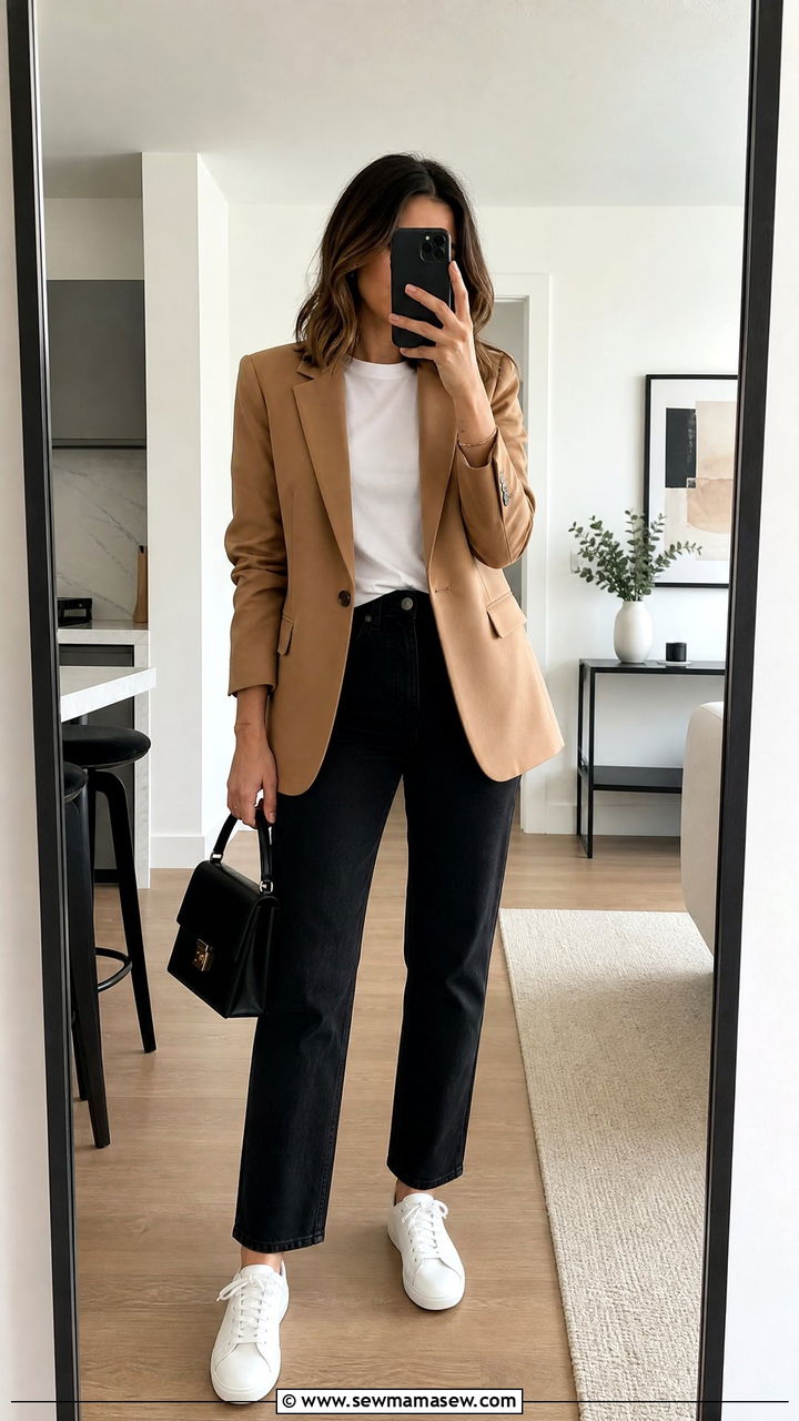Blazer With White T Shirt And Black Jeans - 35 How to style a blazer