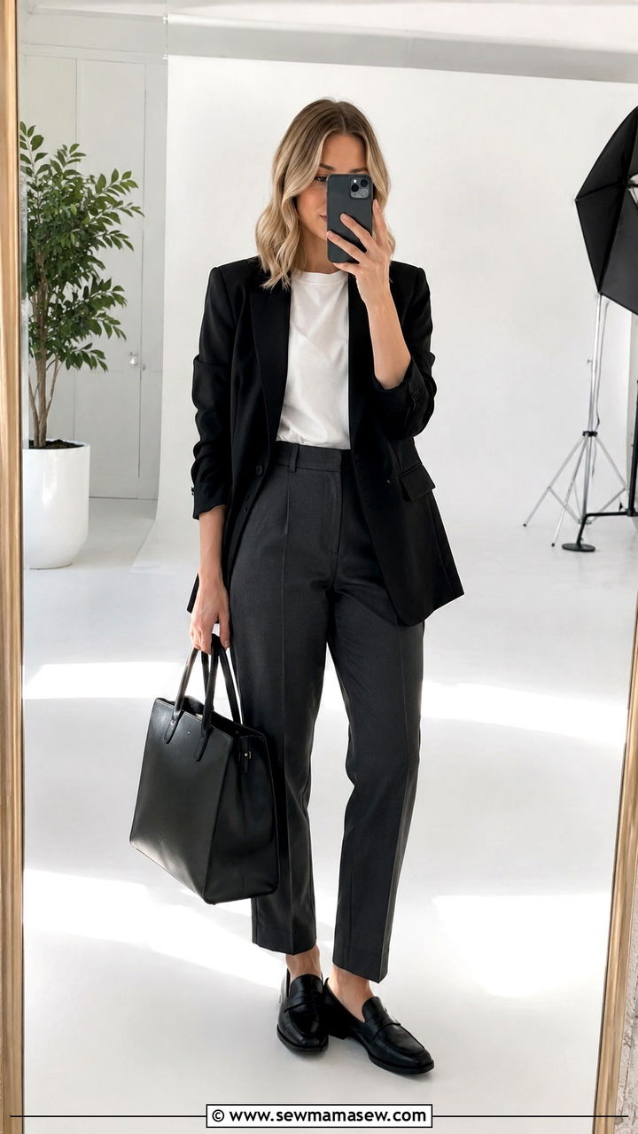 Blazer and Tailored Trousers Photographer Outfit - 25 Photographer outfit ideas