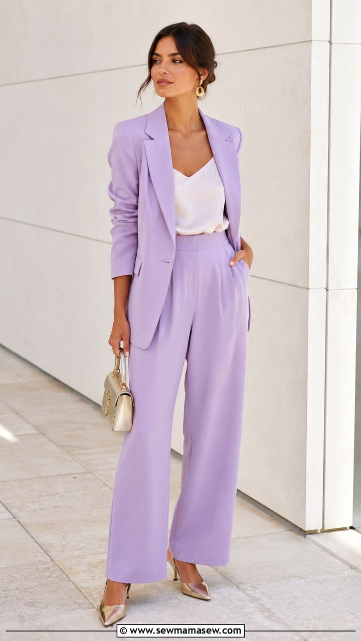 Blazer and Trousers For Wedding Guest - 25 wedding guest outfits for women with tummy