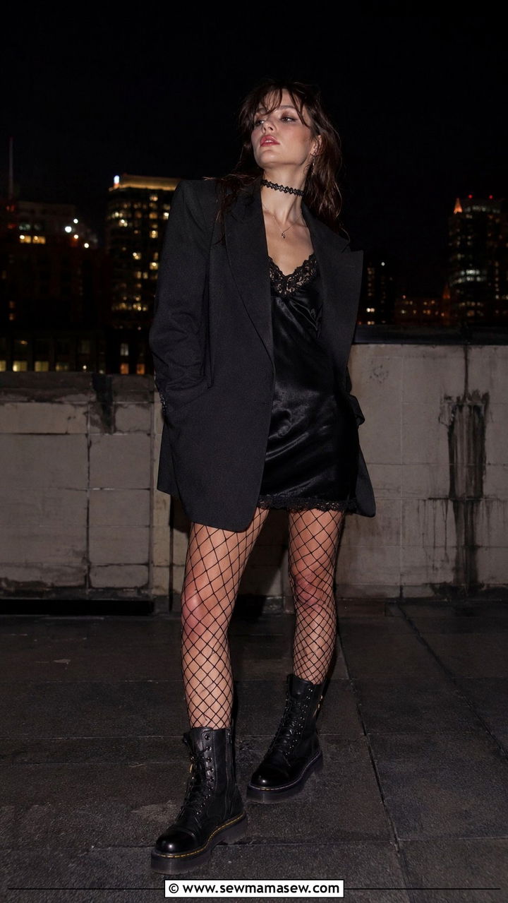 Blazer and silk slip dress outfit - 20 Indie sleaze outfit ideas 2026