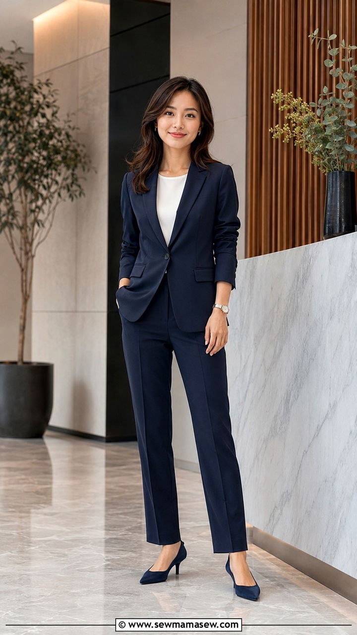 Blazer and tailored trousers outfit petite modest - 30 Modest outfit ideas petite