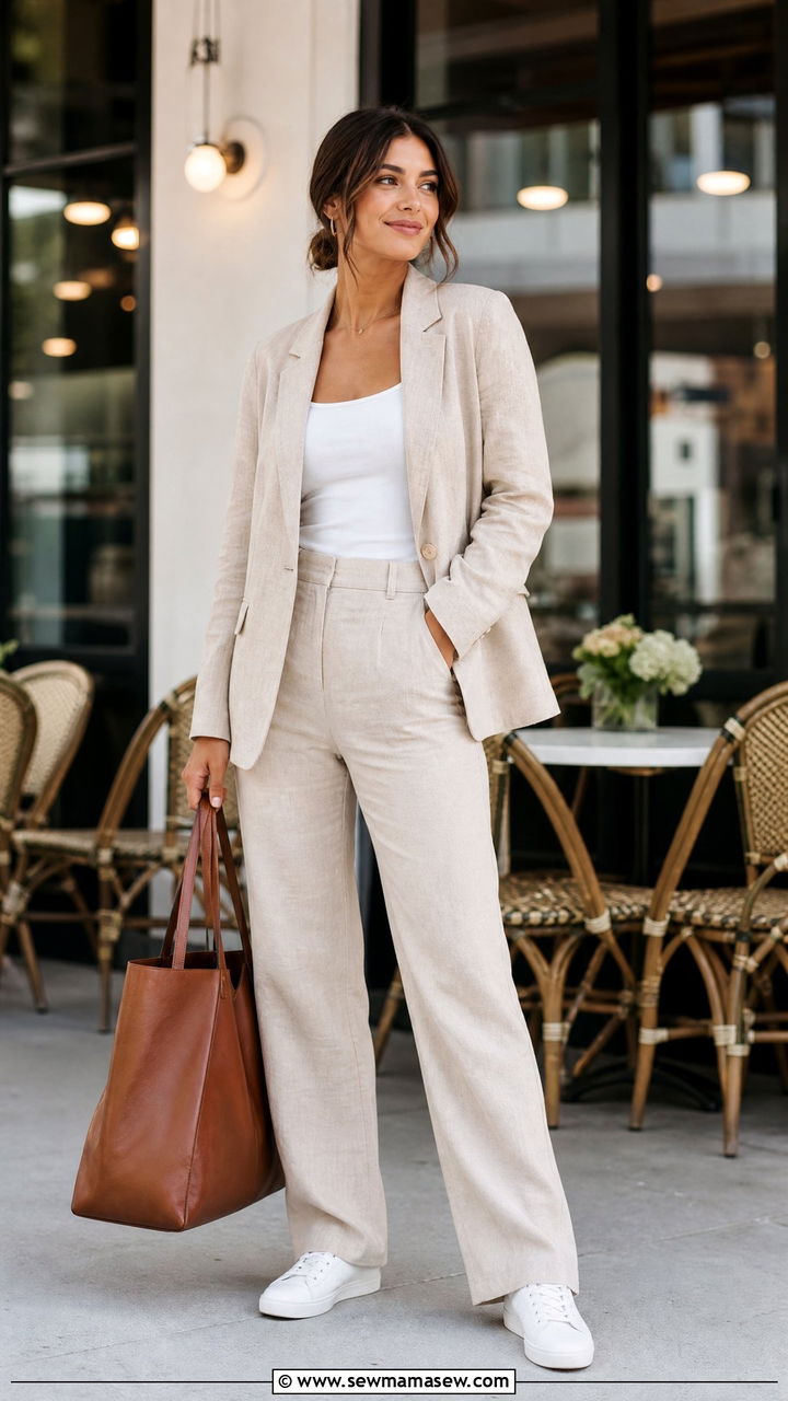 Blazer and trousers casual bridal shower outfit - 25 casual bridal shower outfits