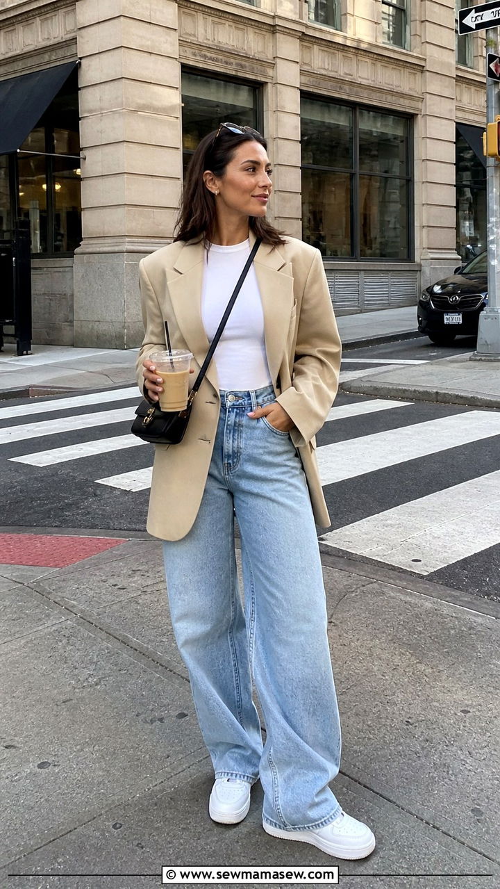 Blazer baggy jeans spring brunch outfit - 40 Spring brunch outfits