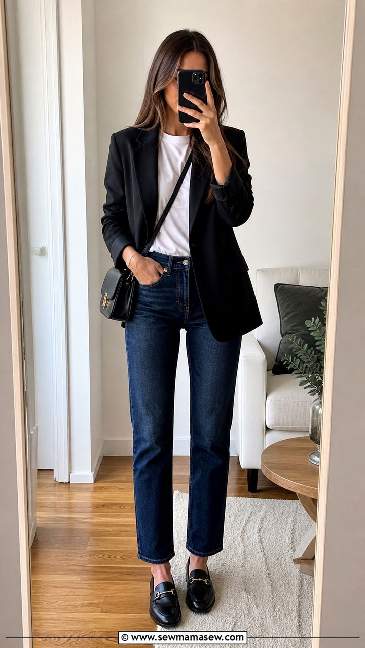 Blazer with Jeans Outfit - 40 Classic outfit ideas