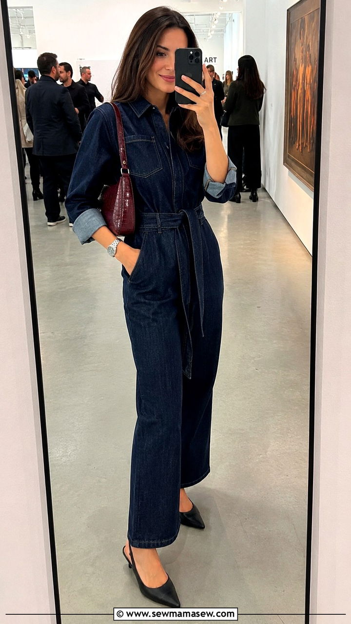 Blue Denim Jumpsuit Outfit - 30 Denim blue outfit ideas