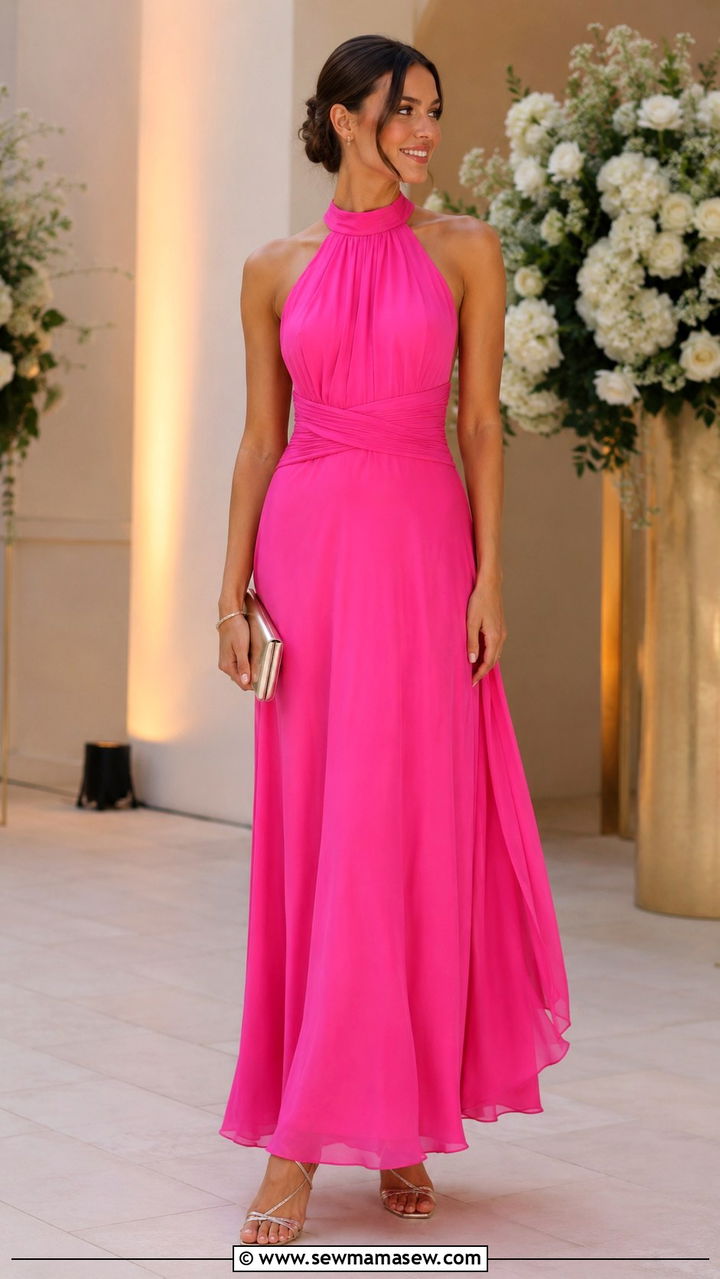 Blush Pink Cape Dress For Formal Wedding - 25 Pink dress outfit ideas for wedding guest