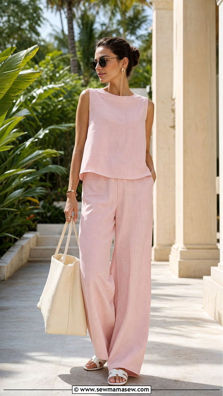 Blush Pink Linen Co Ord Outfit Summer 2026 - 25 spring summer 2026 outfits classy