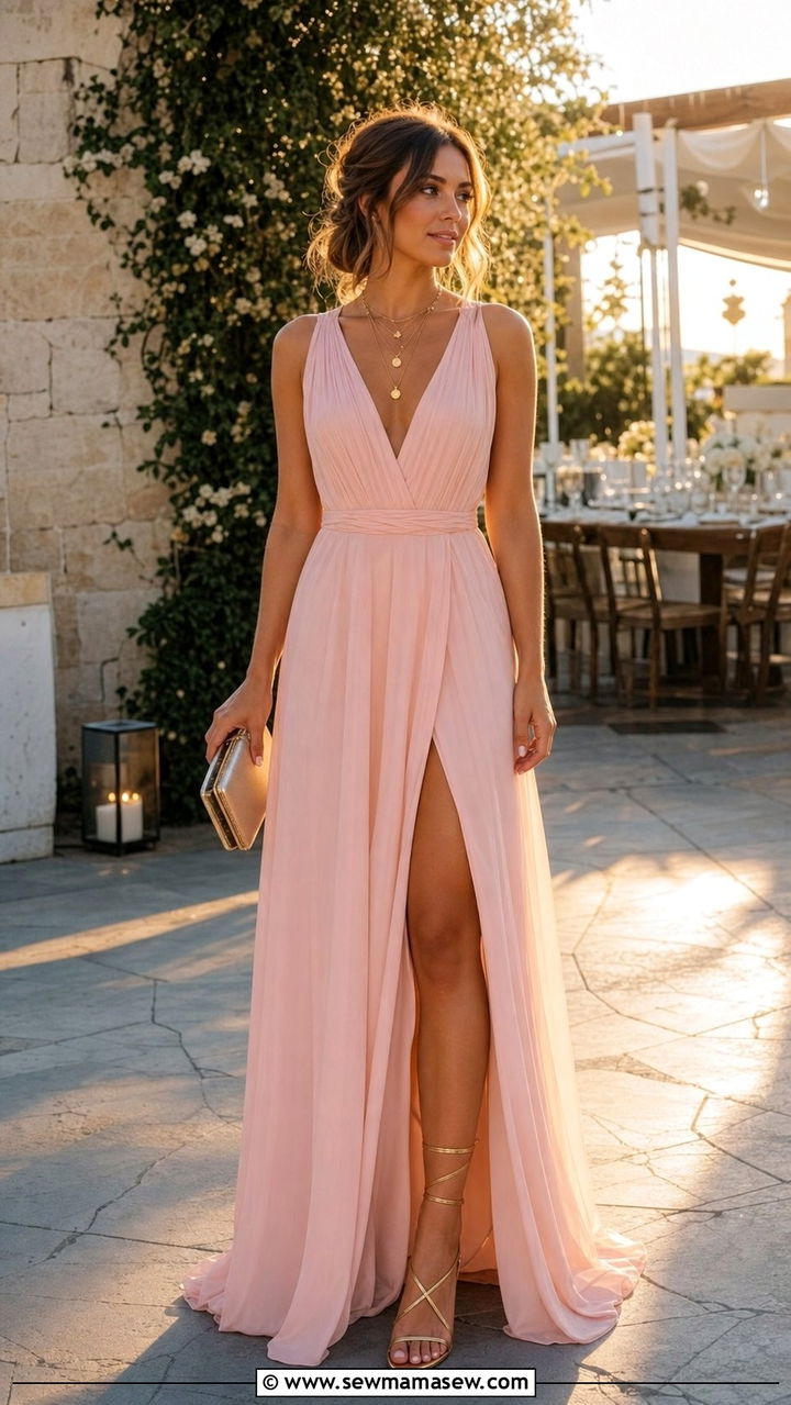 Blush Pink Maxi Dress Outfit - 35 Blush outfit ideas
