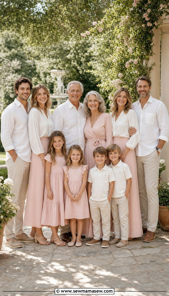 Blush and ivory family reunion outfit - 25 Family reunion outfit ideas matching