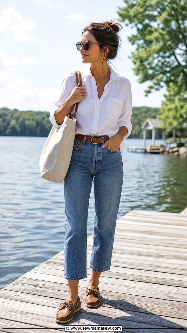 Boat Shoes with Cropped Jeans Casual Outfit 2026 - 25 casual outfits 2026