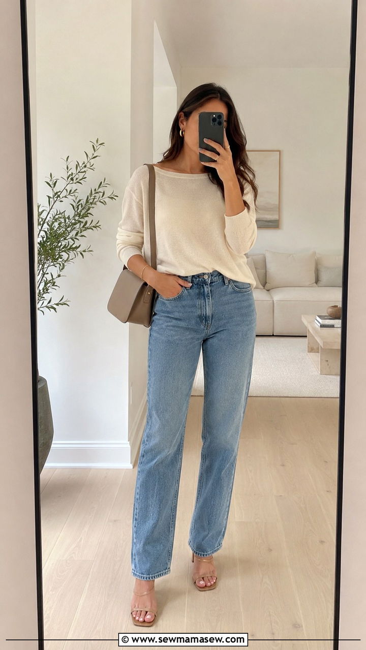 Boatneck Top and Denim Spring Outfit - 20 Spring outfit essentials 2026