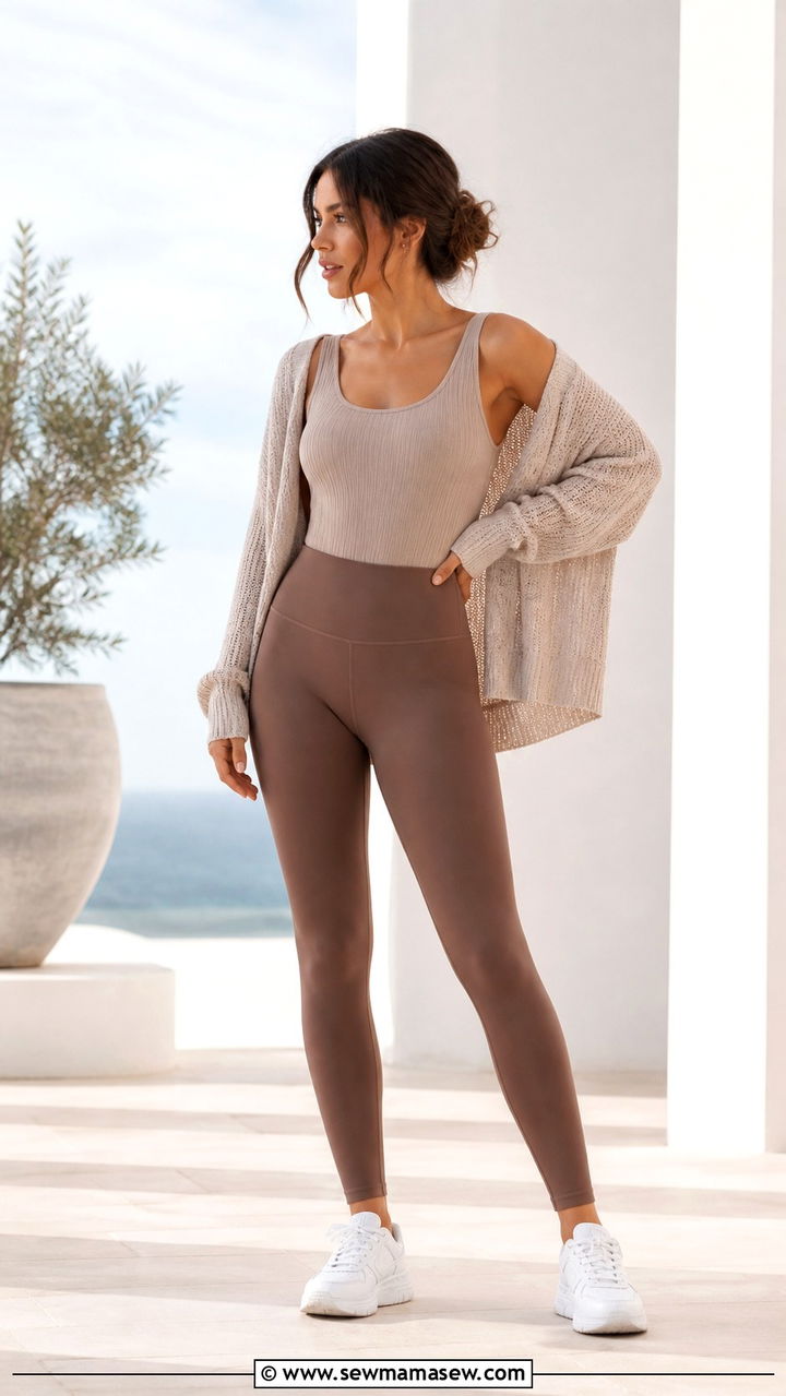Bodysuit And High Waisted Yoga Leggings - 40 Yoga girl outfit ideas