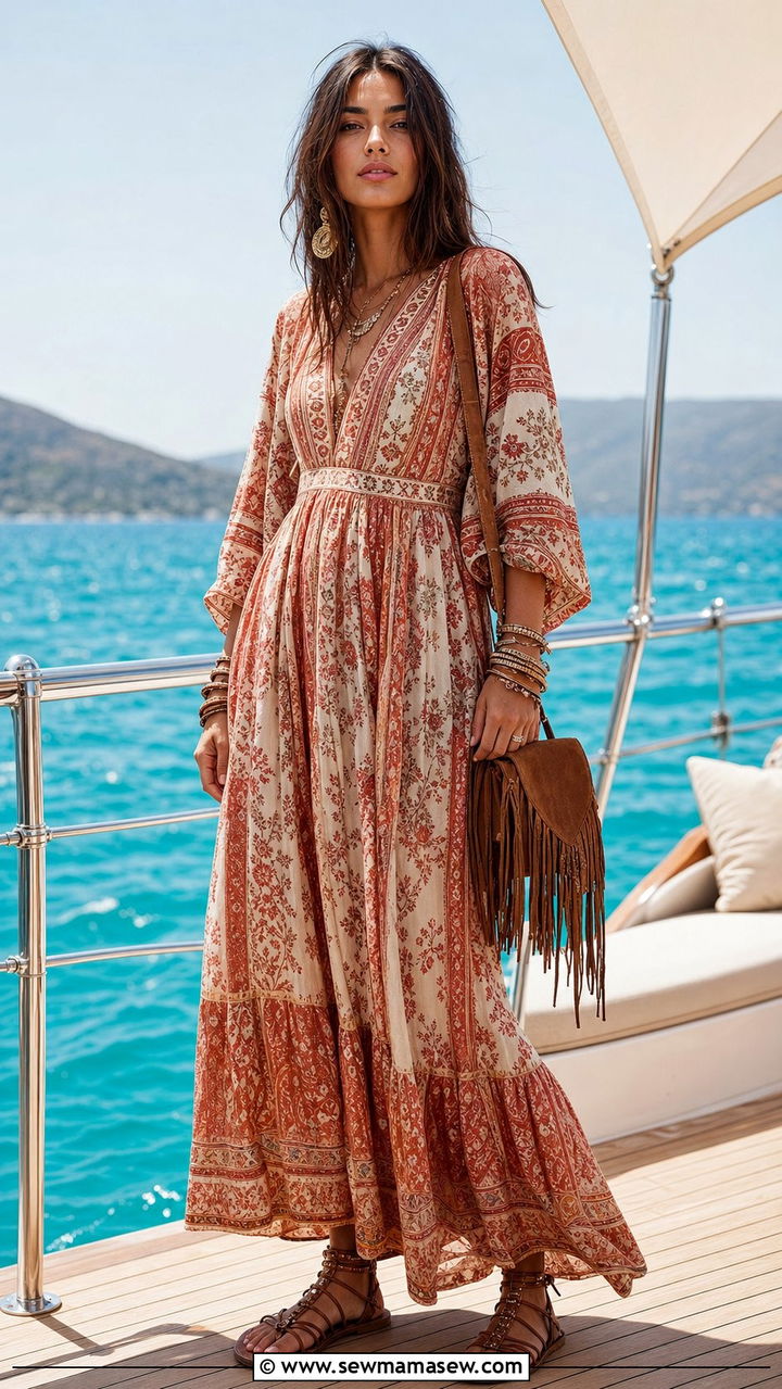 Bohemian Maxi Dress Outfit Bodrum - 35 Bodrum outfit ideas