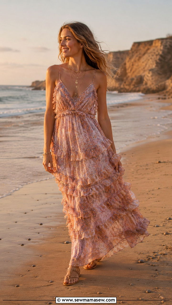 Bohemian Ruffled Maxi Dress - 25 What to wear in spring 2026