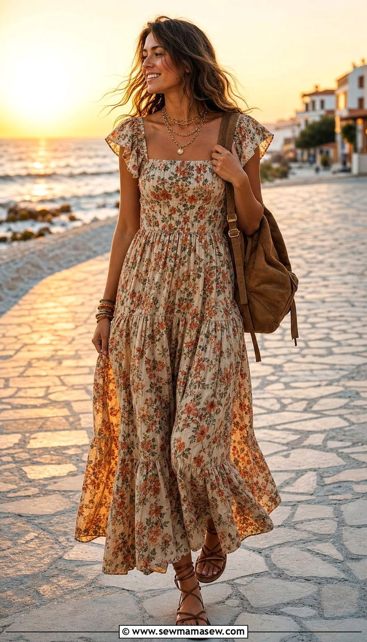 Boho Maxi Dress Outfit - 25 summer outfits 2026 women aesthetic