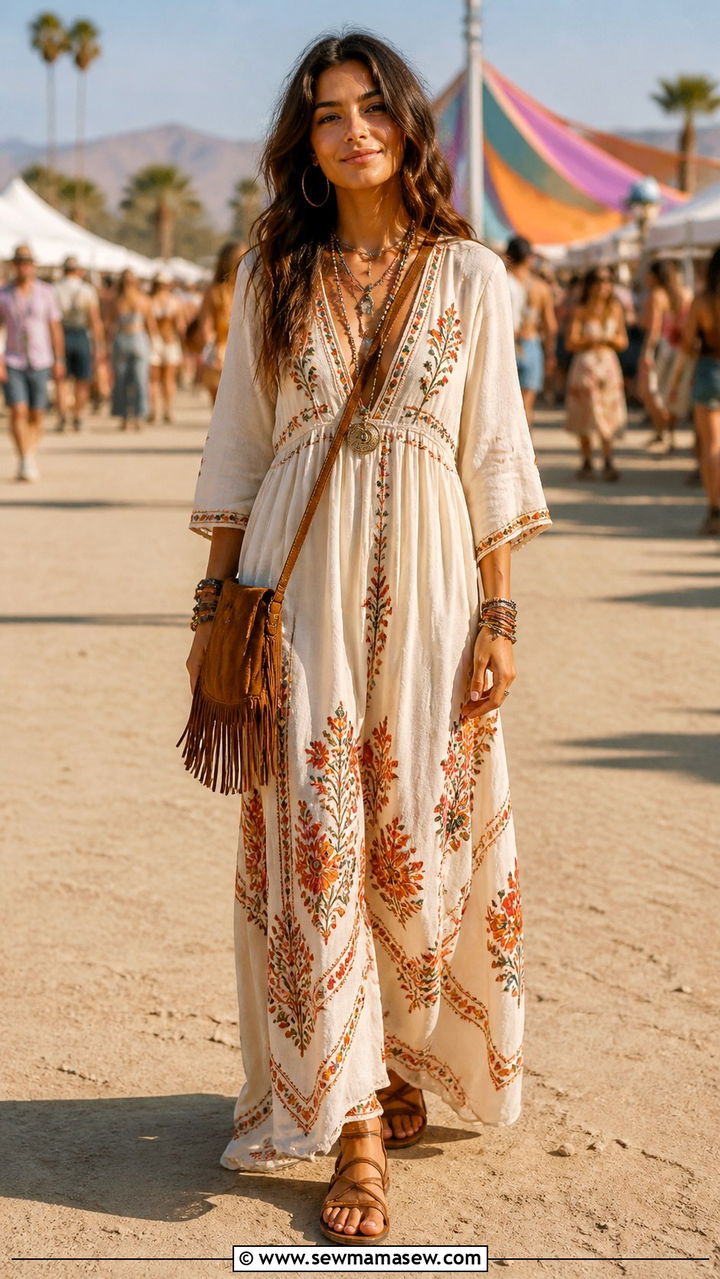 Boho Maxi Dress Outfit - 40 cute maxi dress outfits
