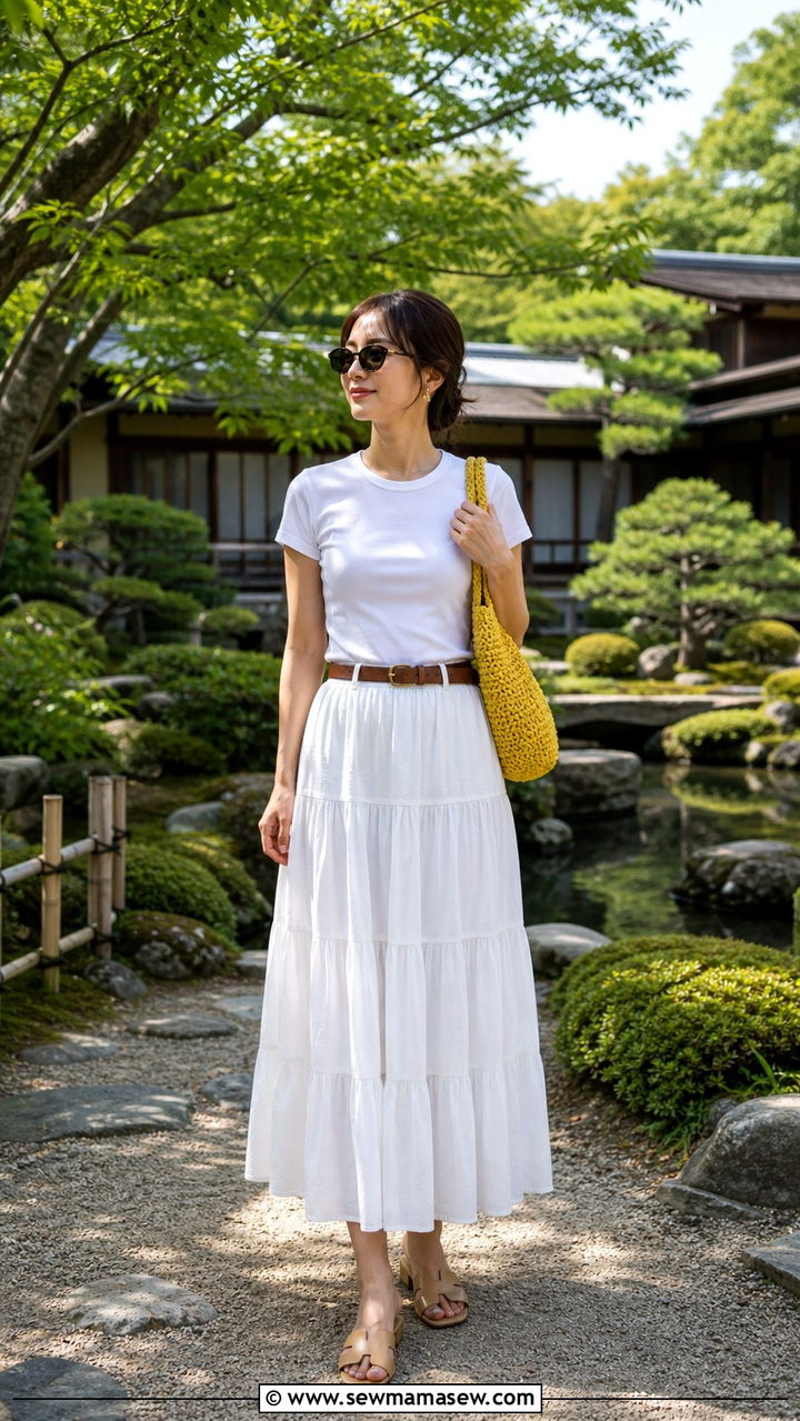 Boho Print Harem Pants and Solid Cropped Tee Outfit - 40 Summer Japan outfit ideas