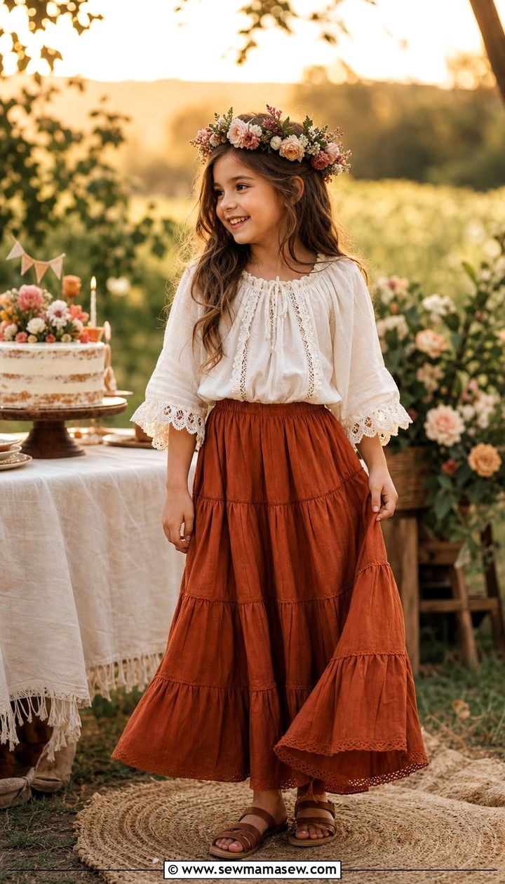 Boho birthday outfit for a girl - 35 Birthday outfit ideas for kids