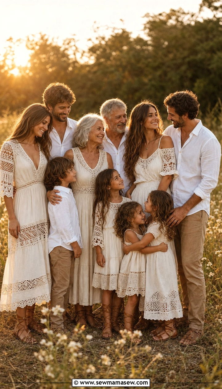 Boho crochet and tan family reunion outfit - 25 Family reunion outfit ideas matching