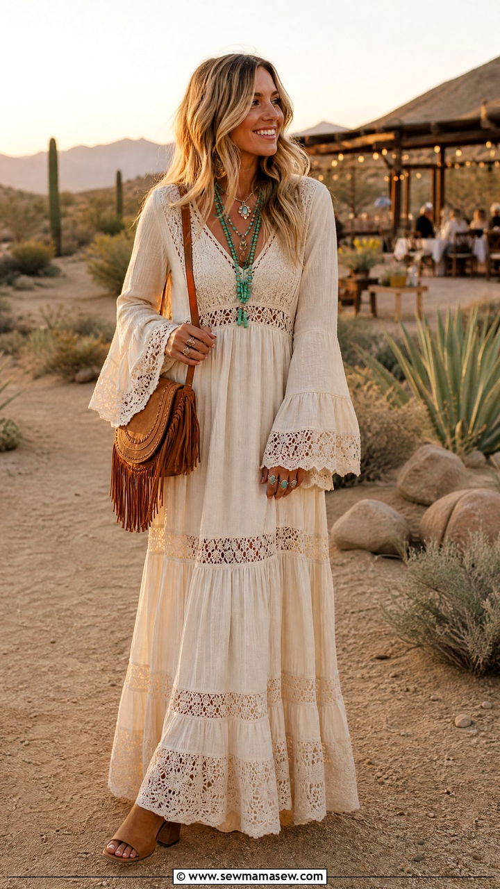 Boho maxi dress for wedding guest - 35 Maxi dress for wedding guest outfit ideas