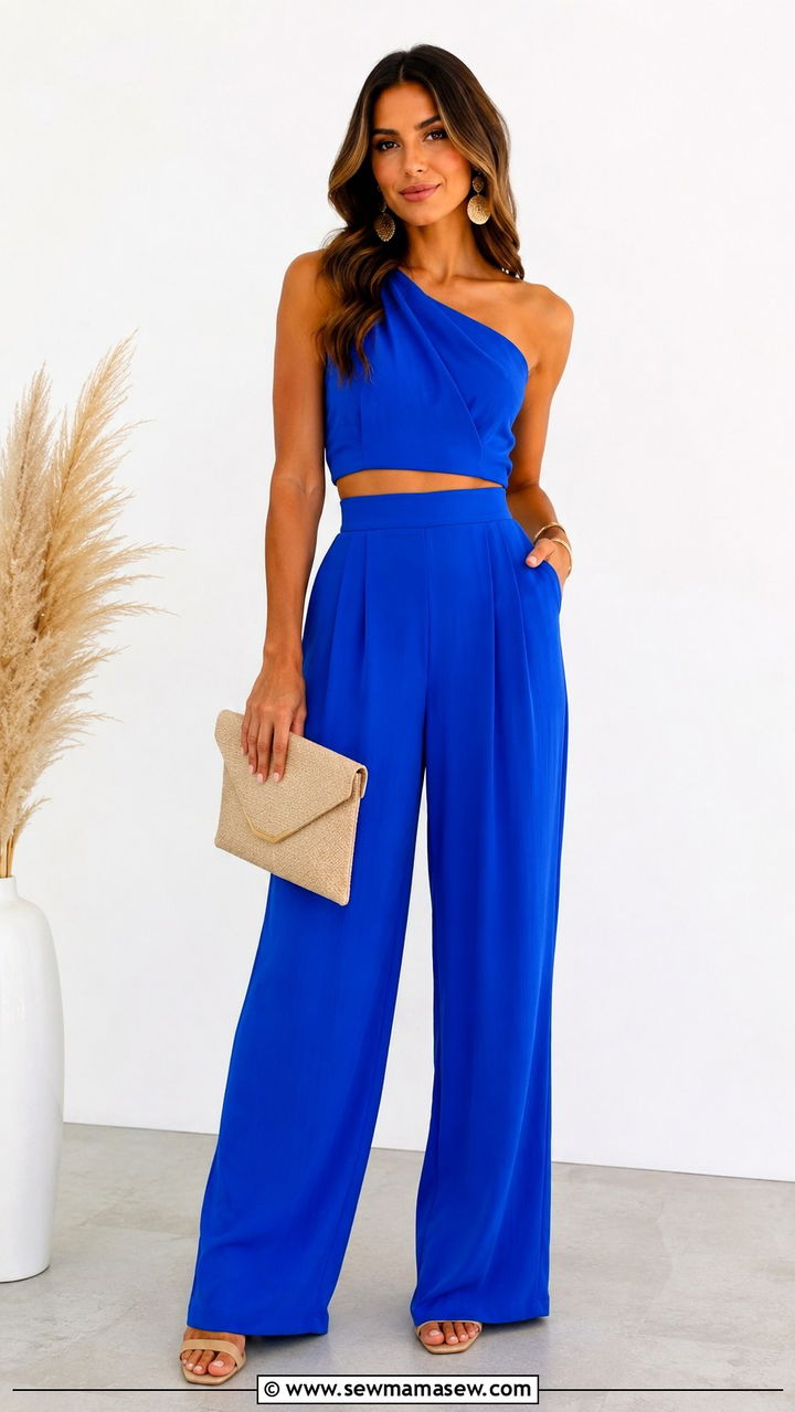 Bold Color Two Piece Set - 30 Rich mom outfit ideas 2026