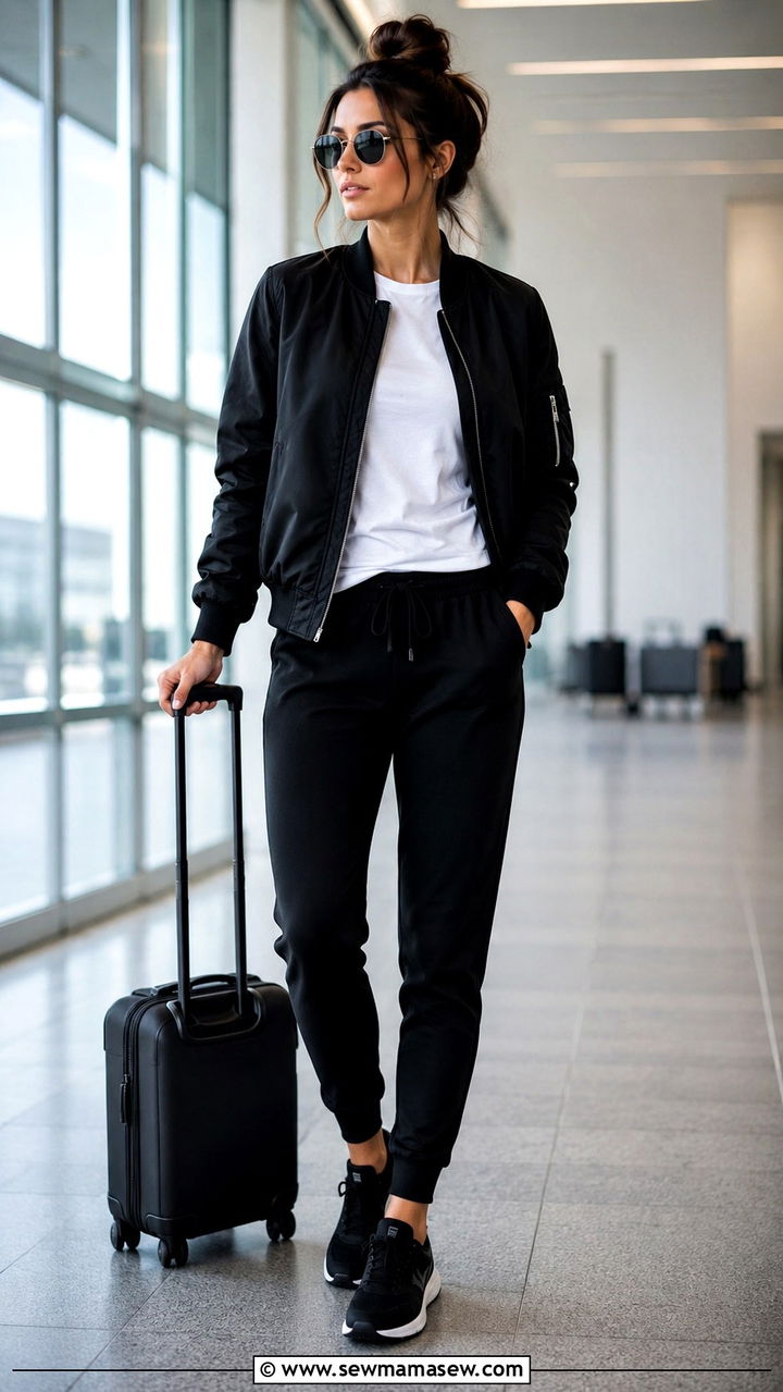 Bomber Jacket With Joggers - 25 Androgynous outfit ideas
