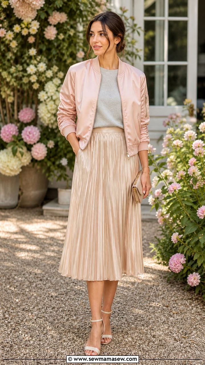 Bomber Jacket with Mini Skirt - 40 casual bomber jacket outfits