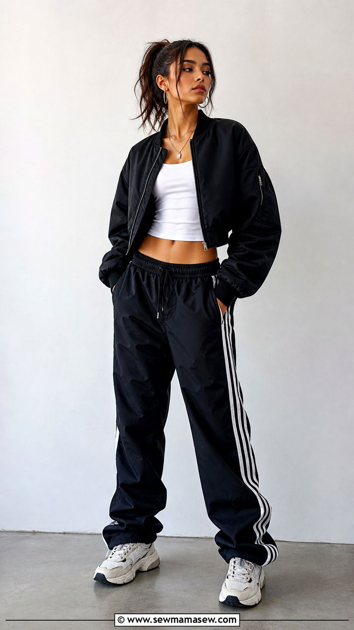 Bomber Jacket with Sweatpants - 40 casual bomber jacket outfits