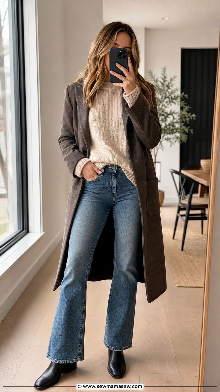 Bootcut jeans with Chelsea boots - 25 Bootcut jeans outfit ideas with boots