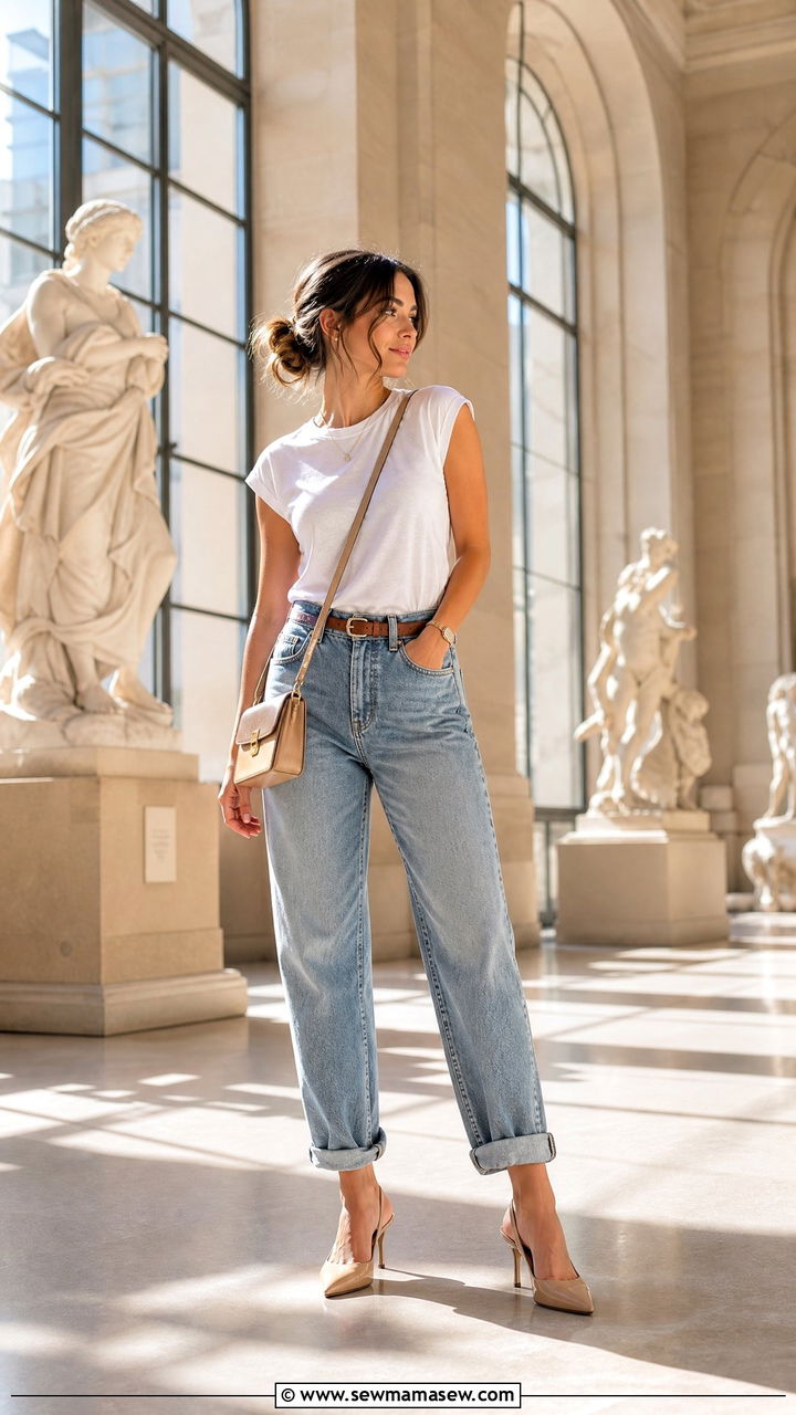 Boyfriend Jeans With Slingback Heels Outfit - 25 Boyfriend jeans outfit ideas with heels