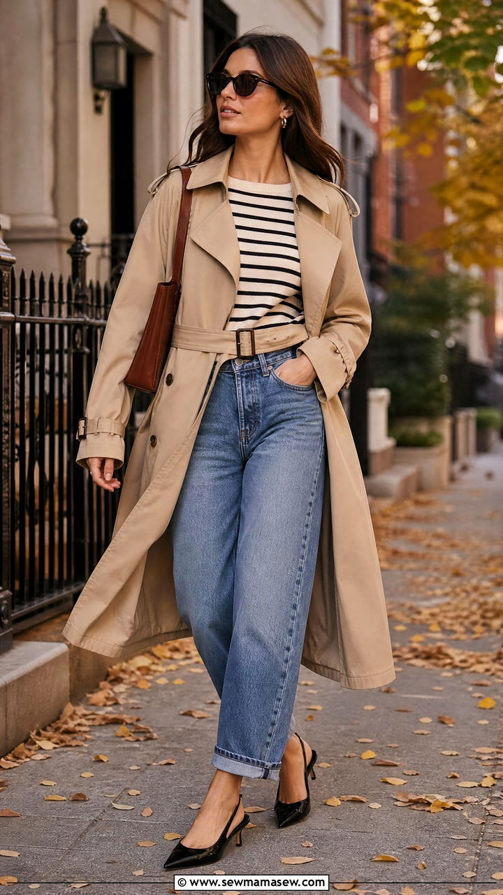 Boyfriend Jeans With Trench Coat And Heels - 25 Boyfriend jeans outfit ideas with heels