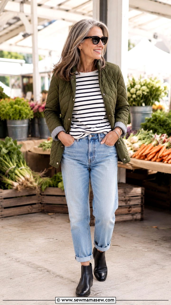 Boyfriend jeans with Chelsea boots - 20 Jeans and boots outfit ideas over 50