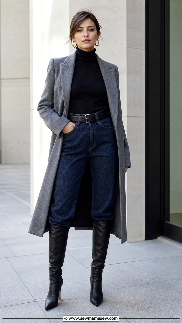 Boyfriend jeans with turtleneck outfit - 25 How to style boyfriend jeans
