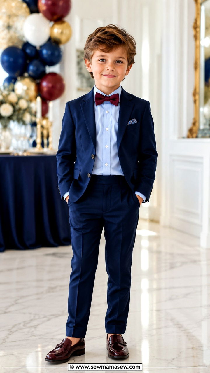 Boys Blazer Bow Tie Birthday Suit - 30 Kids birthday outfit ideas