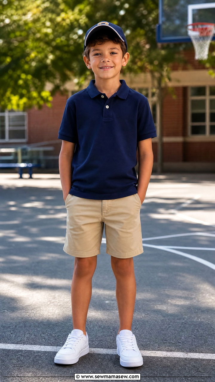 Boys Polo Shirt and Shorts Set - 25 Kindergarten outfit ideas