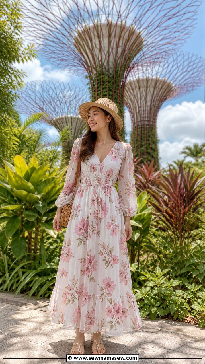 Breathable Maxi Dress Strappy Sandals - 40 Singapore outfit ideas